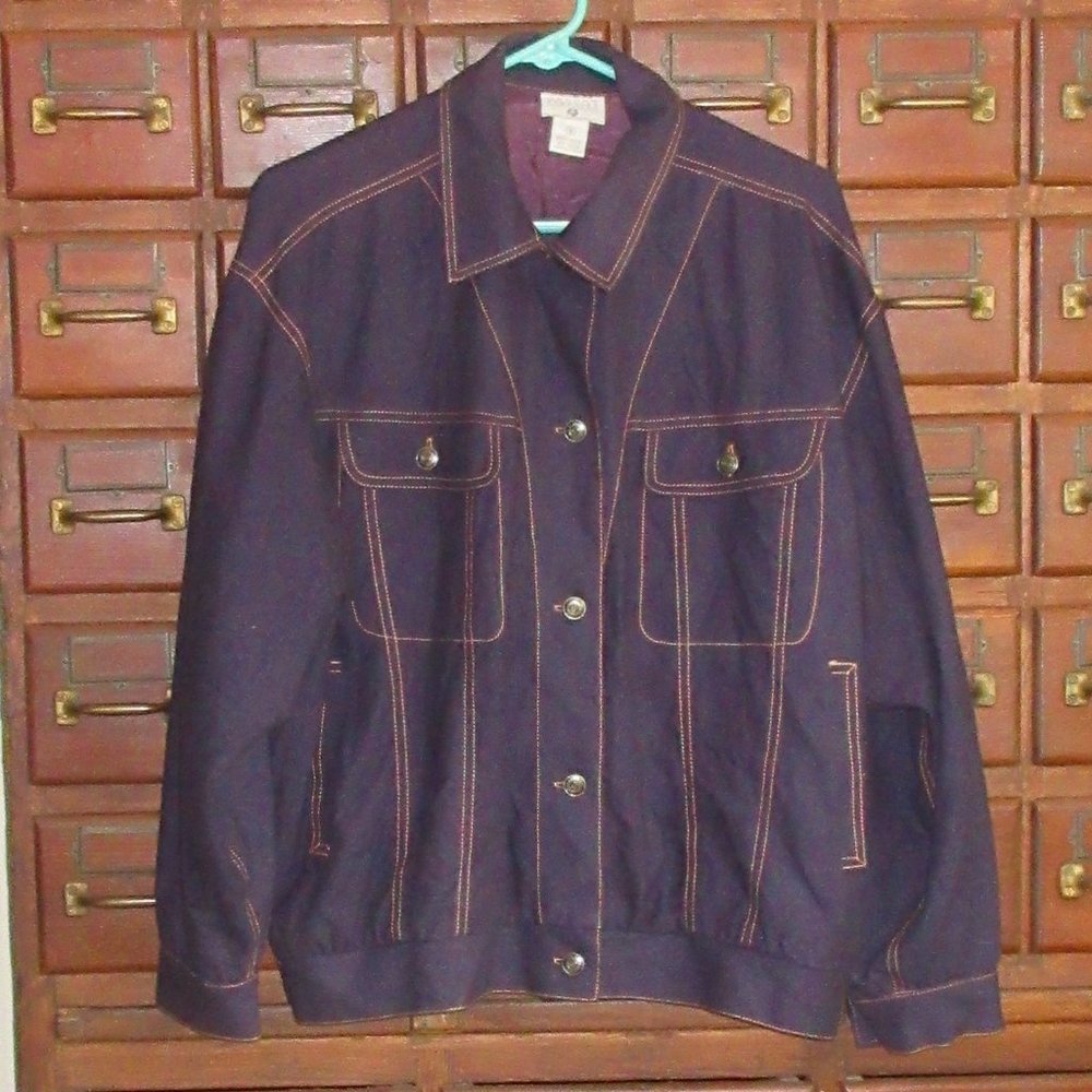 Lined Blue Silk Jacket Size 8 GEORGIOU